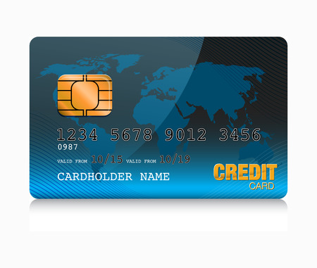 blue credit cardの写真素材
