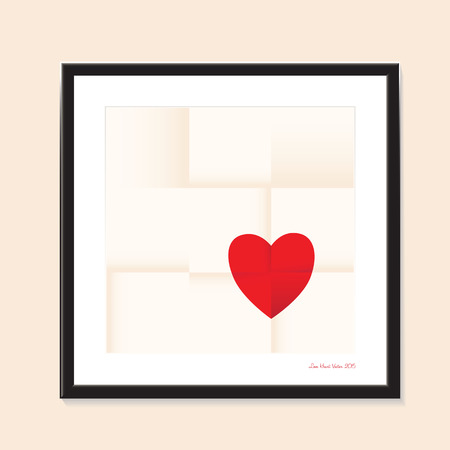 love heart paper backgroundの写真素材