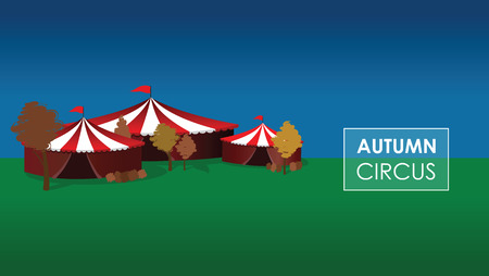 an autumn circus backgroundのイラスト素材