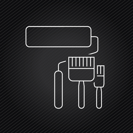 paint brush icon setのイラスト素材