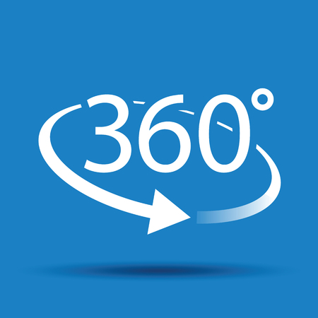 three hundred and sixty degree abstract iconのイラスト素材