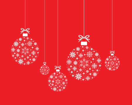 set of snowflake ball ballsのイラスト素材