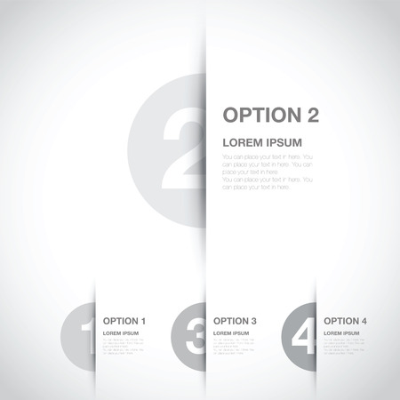 grey numbered option backgroundのイラスト素材