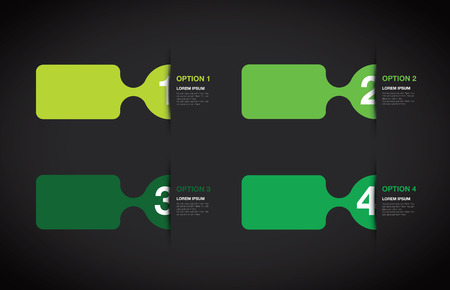 green numbered option backgroundのイラスト素材