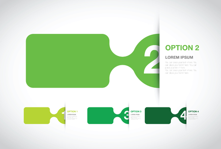 green numbered option backgroundのイラスト素材