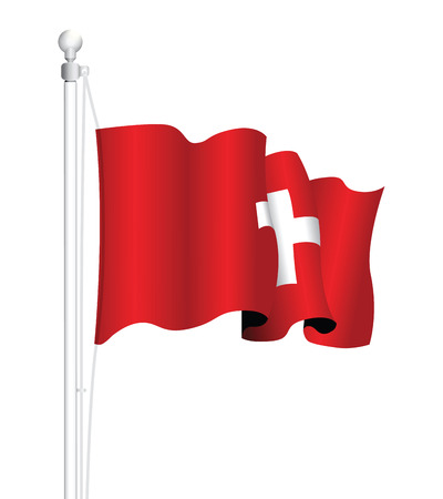 switzerland national flagのイラスト素材