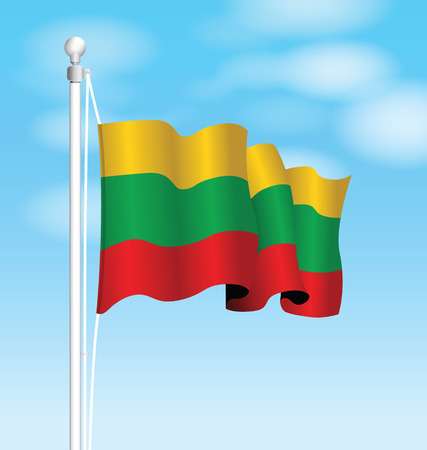 lithuania flagのイラスト素材