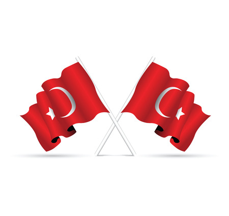 turkey national flagのイラスト素材