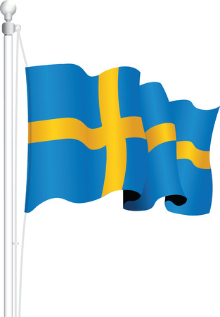 sweden national flagのイラスト素材