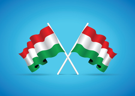 hungary flagのイラスト素材