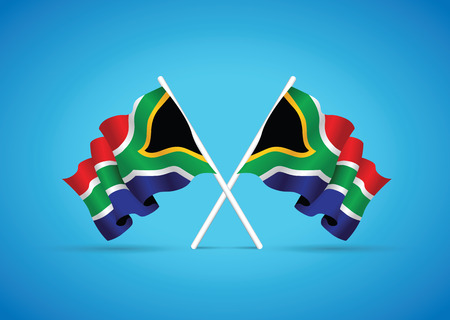south africa national flagのイラスト素材