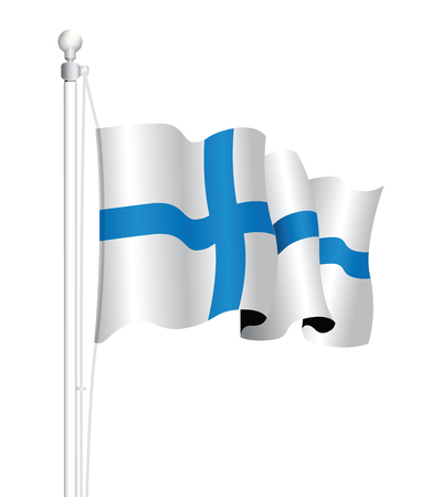 finland flagのイラスト素材