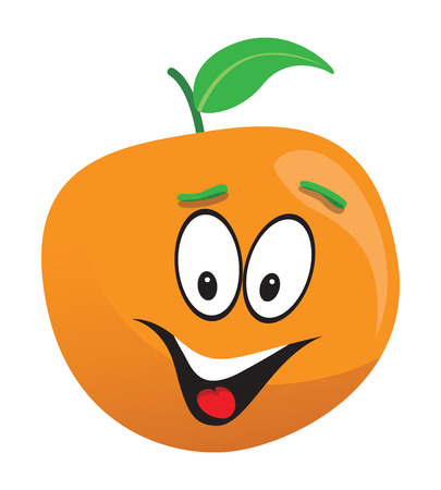 happy orange faceのイラスト素材