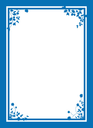 floral corners backgroundのイラスト素材