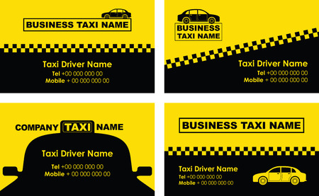 taxi background business cardのイラスト素材