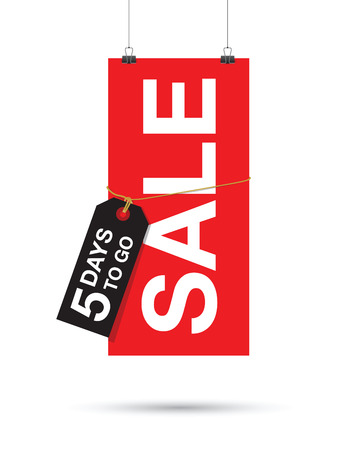 five day sale sign posterのイラスト素材