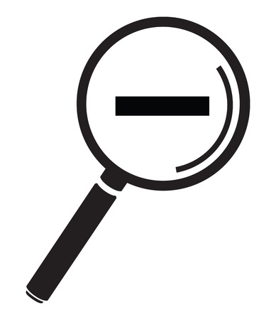 magnifying glass minusのイラスト素材