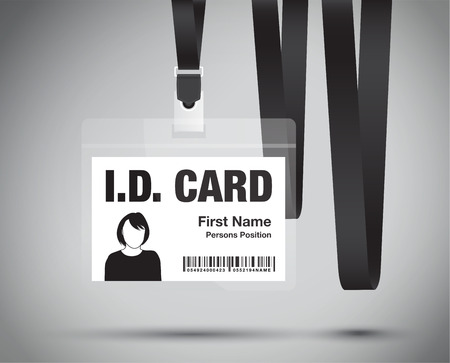 id card woman in blackのイラスト素材