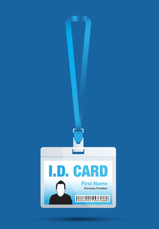 id card man in blueのイラスト素材
