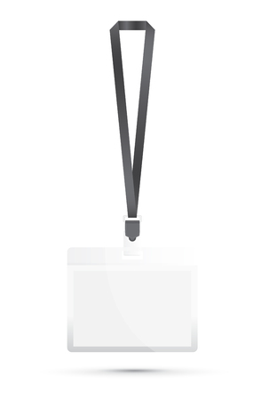 black lanyardのイラスト素材