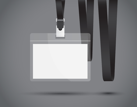 black lanyardのイラスト素材