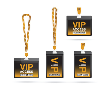 id lanyard card vipのイラスト素材