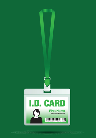 id card woman blueのイラスト素材