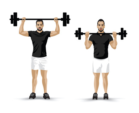 lifting weightsのイラスト素材