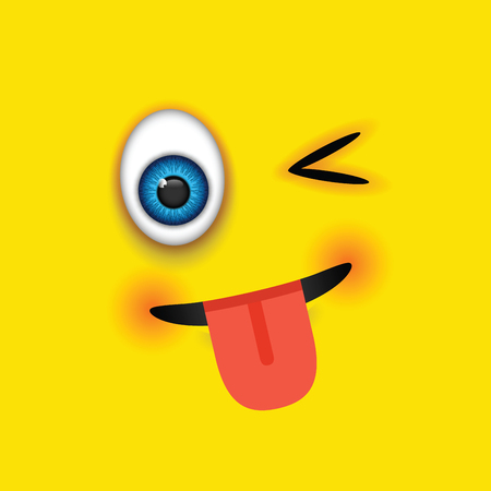 winking emojiのイラスト素材