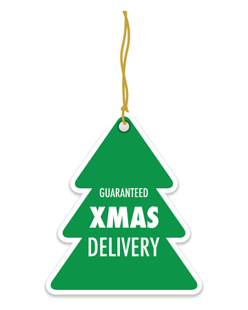 christmas delivery tag labelのイラスト素材