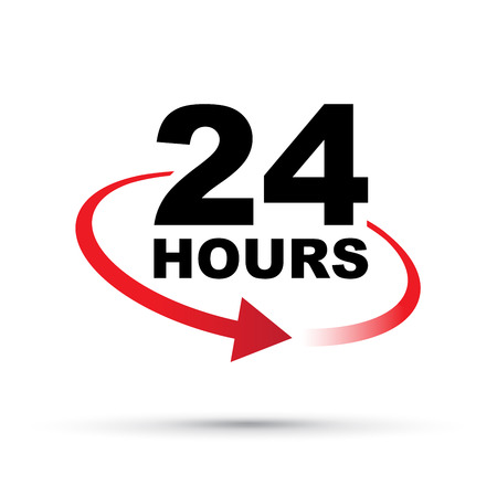 twenty four hours around the clockのイラスト素材