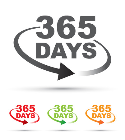 365 days a year around the clockのイラスト素材