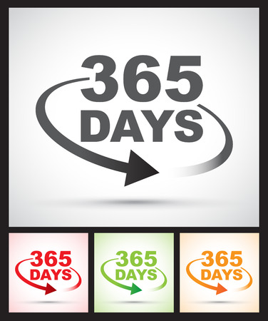 365 days a year around the clockのイラスト素材