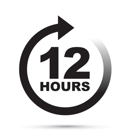 12 hour iconのイラスト素材