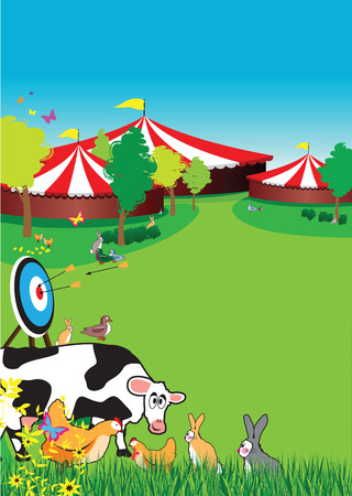 country fair background imageのイラスト素材
