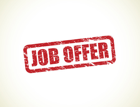 job offer stampのイラスト素材