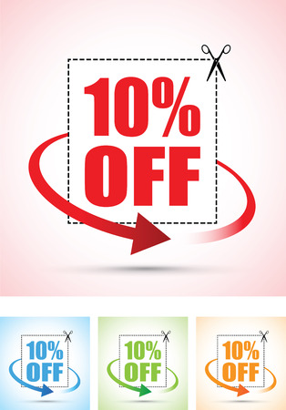 Ten percent arrow setのイラスト素材