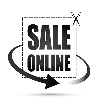 Sale online arrow signのイラスト素材