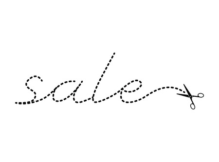 Sale sign scissorsのイラスト素材