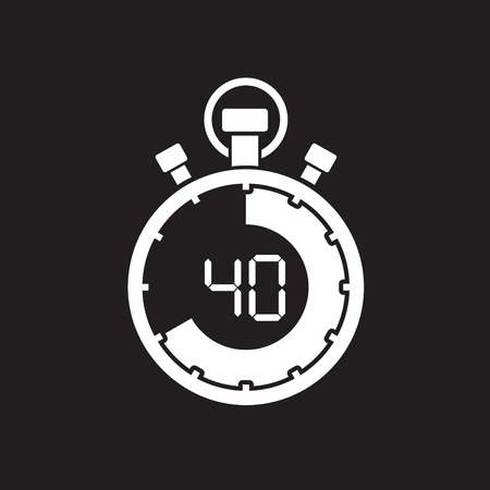forty minute stop watch countdownのイラスト素材