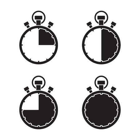stopwatch timer setのイラスト素材