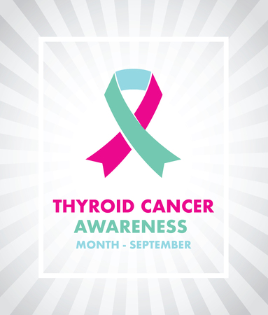Thyroid cancer awarenessのイラスト素材