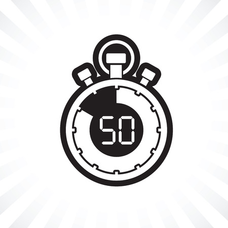 fifty minute stop watch countdownのイラスト素材