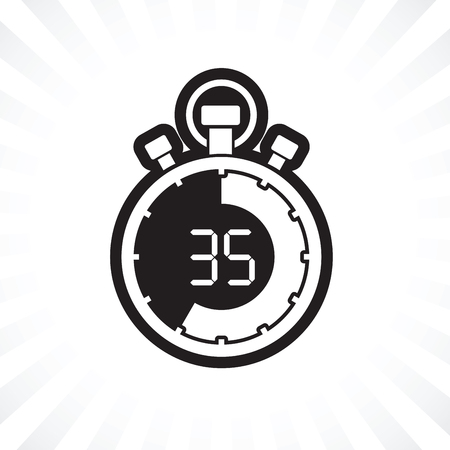 stopwatch thirty five minuteのイラスト素材