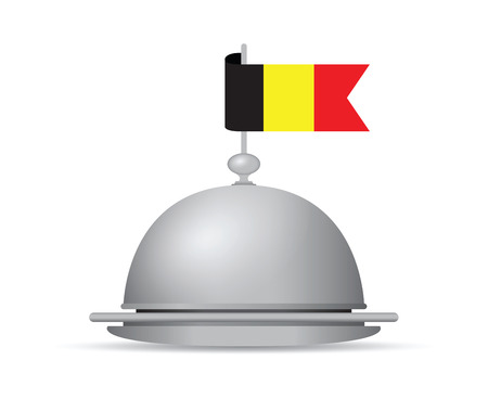 Belgium flag dinner platter.のイラスト素材
