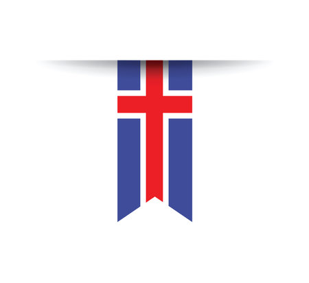 iceland flagのイラスト素材