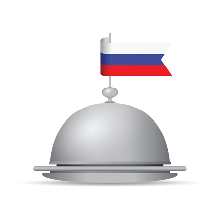 russian flag dinner platterのイラスト素材