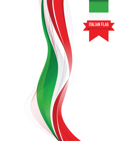 italian flagのイラスト素材