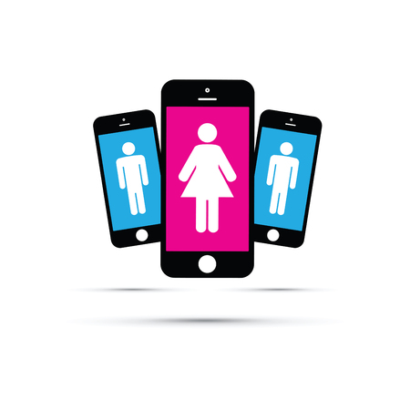 men and women datingのイラスト素材
