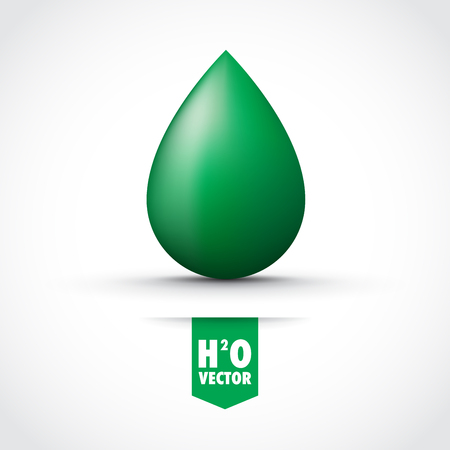 green water dropletのイラスト素材